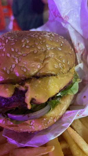 Vegan burger  at Red Tomato in Phuket