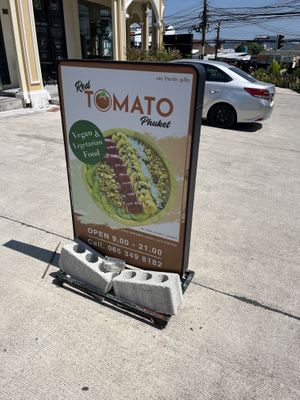 Outdoor advertisement  at Red Tomato in Phuket