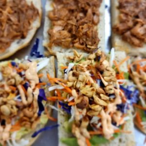 Slow cooked BBQ jackfruit focaccia  at Cucina Lab in Middle Swan