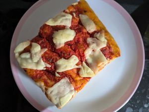 Amazing pizza with noshing mozzarella at Cucina Lab in Middle Swan