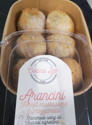Ready for the oven - Forest Mushroom and Mozzarella Arancini at Cucina Lab in Middle Swan