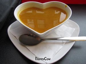 spicy butternut squash and sweet potato soup  at Hockley Kitchen in Nottingham