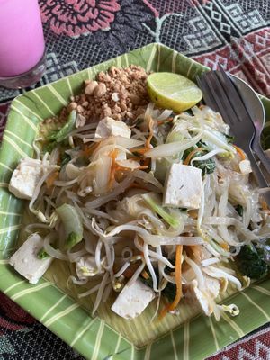Pad Thai  at Home Coffee in Nong Khiaw