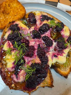 The most amazing thing I've eaten recently!! at Trenary Toast Cafe in Marquette
