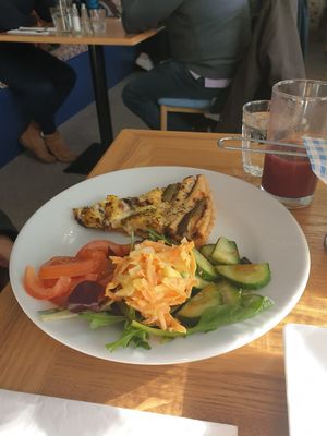 Vegan quiche   at Greengages in Salisbury