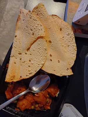 Papadam at Namaste India in Luebeck