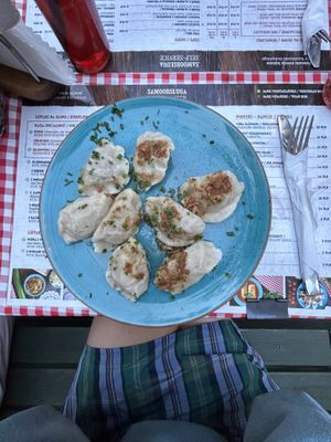 Vegan pierogi  at Pierogarnia Krakowiacy in Krakow