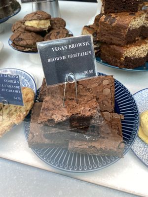 Vegan options clearly marked   at YVR - Purebread in Vancouver