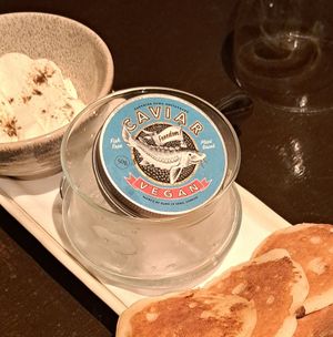 Vegan caviar to share at Studio Gauthier in London