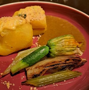 Stuff courgette main at Studio Gauthier in London