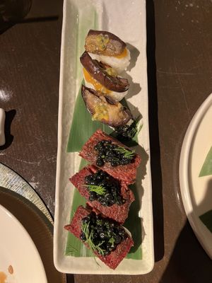 Just one third of the incredible sushi selection  at Studio Gauthier in London