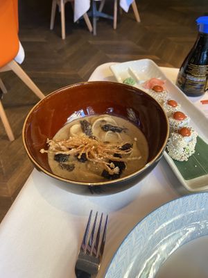 Mushroom and truffle tortellini- a gem   at Studio Gauthier in London