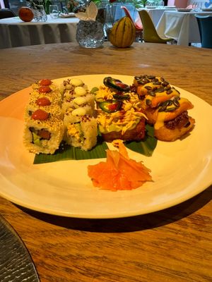 Selection of sushi at Studio Gauthier in London