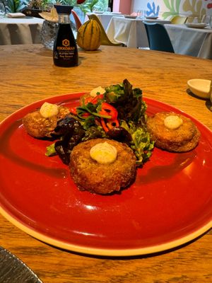 Sweet potato pakora at Studio Gauthier in London