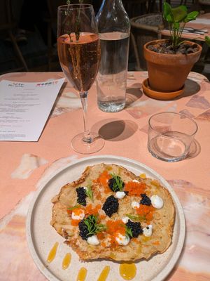 Christmas menu starter at Studio Gauthier in London