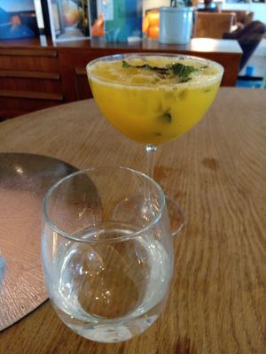 Mango mojito mocktail at Studio Gauthier in London
