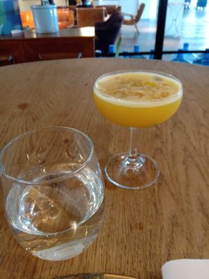 Passion colada mocktail at Studio Gauthier in London