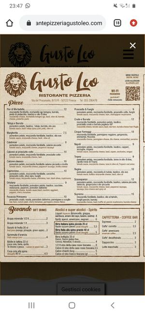 Menu 1. at Gusto Leo in Florence