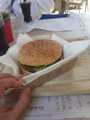 Vegan burger at Bar Martini in Pisa