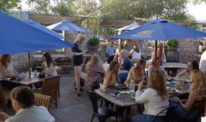 Outdoor patio- great location  at Bay Street Biergarten in Charleston