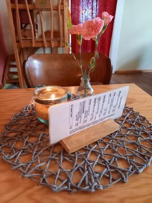 Tischdeko at Peacefood Unverpackt in Chemnitz