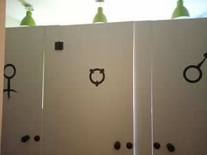 All gender toilets at Peacefood Unverpackt in Chemnitz