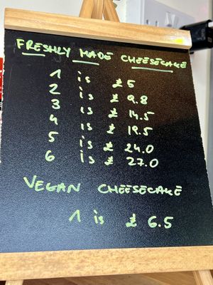 Prices  at Little Molly's Cheesecake in Aberdeen