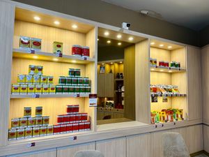 Products for sale at Cha Tra Mue - Airport Plaza in Chiang Mai