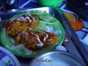 vegetable pakora at Govinda's in Morelia