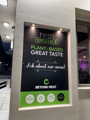 Plant based advertising   at Piperi Remastered in Naxos