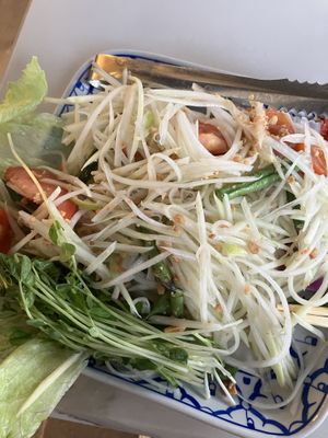 Green papaya salad  at Holy Basil in Parramatta
