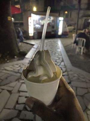 I got the chocolate soy ice cream! This was nice!   at Cafe Soya in Batumi