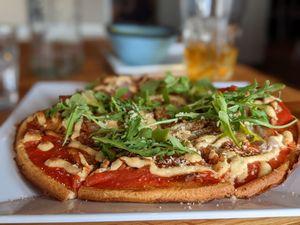 BBQ Jackfruit Pizza at Zest Kitchen & Bar in Salt Lake City