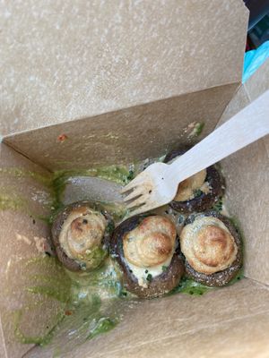 Stuffed mushrooms 🍄 omg  at Zest Kitchen & Bar in Salt Lake City