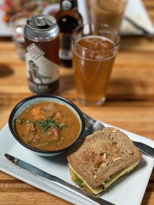 Grilled cheese w/soup of the day at Zest Kitchen & Bar in Salt Lake City