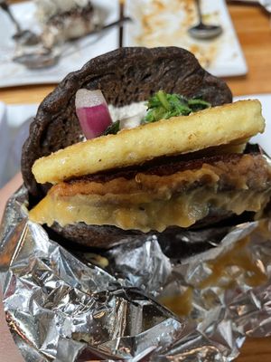 Pancake sandwich   at Zest Kitchen & Bar in Salt Lake City