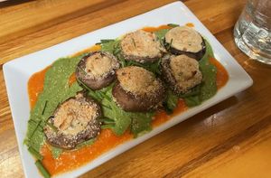Stuffed mushrooms   at Zest Kitchen & Bar in Salt Lake City