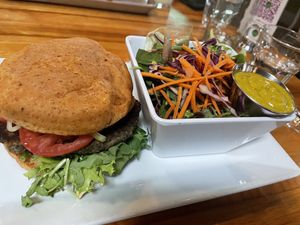Korean burger  at Zest Kitchen & Bar in Salt Lake City