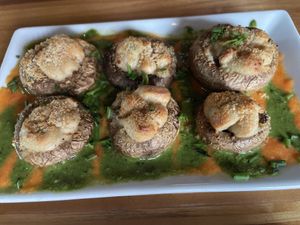 Stuffed mushrooms 🍄. So delicious 🤤 !  at Zest Kitchen & Bar in Salt Lake City
