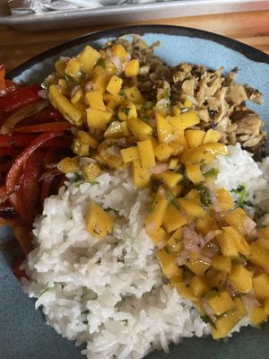 Jackfruit jerk plate  at Zest Kitchen & Bar in Salt Lake City