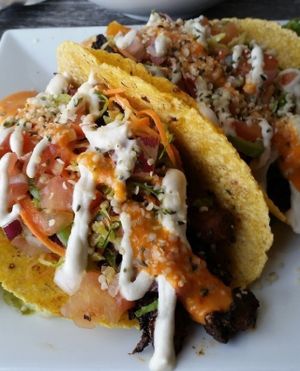 portobello barbacoa tacos on organic corn tortilla shells
on our lunch/brunch menu only at Zest Kitchen & Bar in Salt Lake City