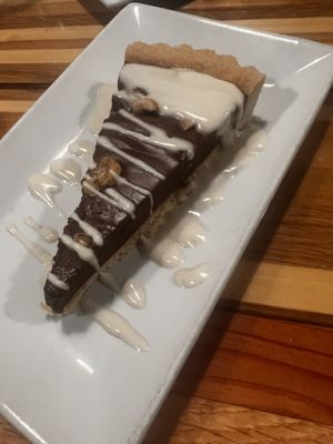 salted caramel chocolate hazelnut tarte - YUM!!!  at Zest Kitchen & Bar in Salt Lake City