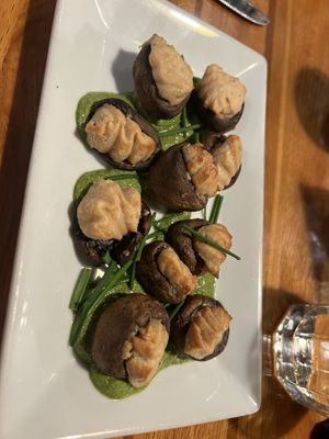 Mushrooms with cashew something (dope)  at Zest Kitchen & Bar in Salt Lake City