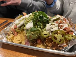 Half-order of nachos…plenty for 3–4 as an appetizer  at Zest Kitchen & Bar in Salt Lake City