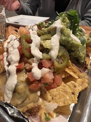 Nachos closeup…best vegan nachos I’ve had maybe  at Zest Kitchen & Bar in Salt Lake City