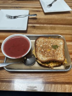 Grilled cheese and soup   at Zest Kitchen & Bar in Salt Lake City