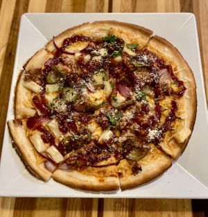 Bbq pizzaa  at Zest Kitchen & Bar in Salt Lake City