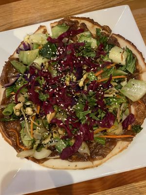 Spicy Thai pizza at Zest Kitchen & Bar in Salt Lake City