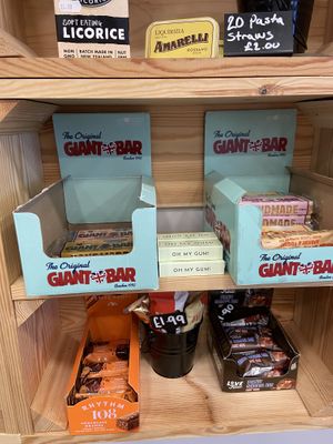 Vegan flapjacks and plant based chewing gum  at Island Larder in Shetland Islands