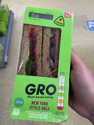 Vegan sandwich   at Co-op  in Lerwick